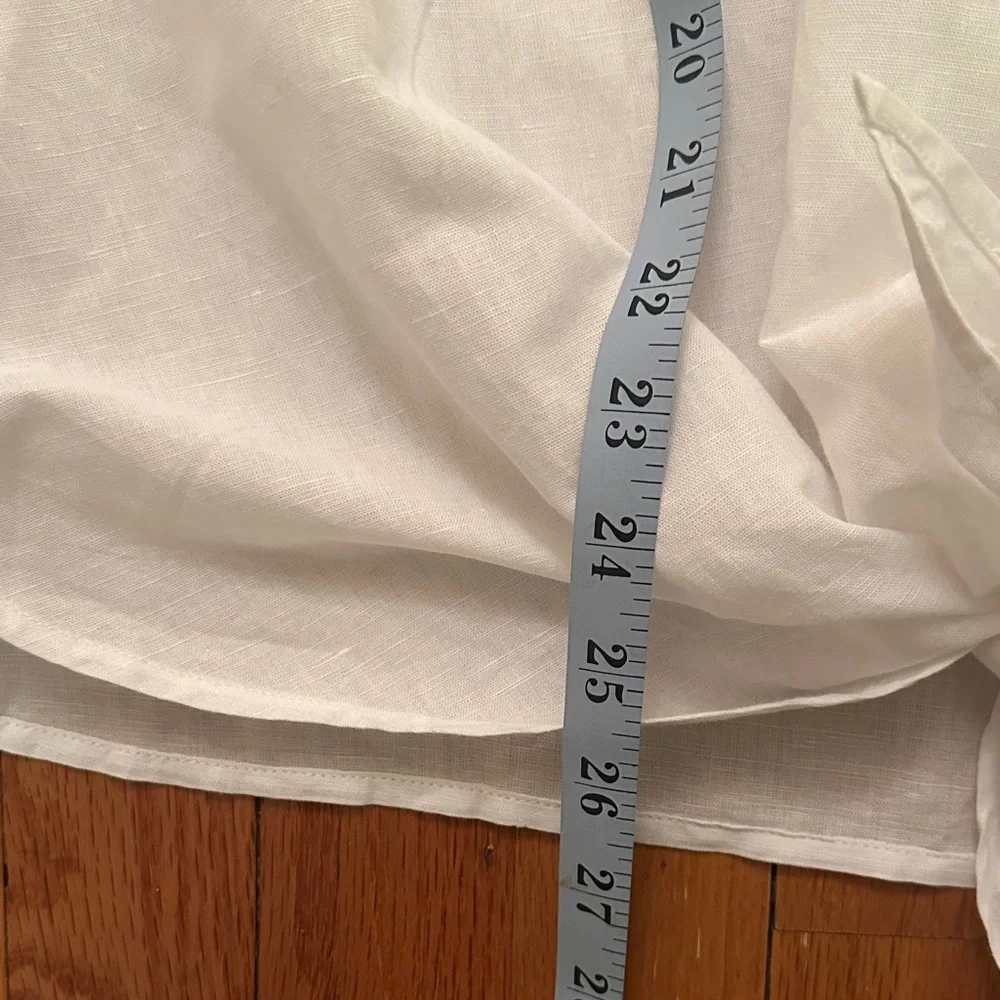 Chico's Ivory Tunic with Taupe and Silver Accents Size 1 - Picture 11 of 12